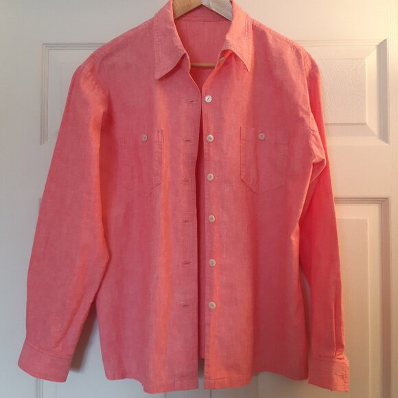 Tailor Made Salmon SZ L Women's Long Sleeve Button Up Shirt - Picture 1 of 10